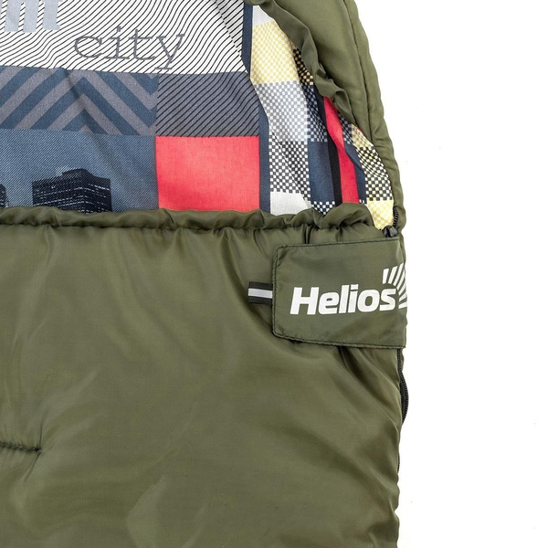 Спальный мешок Helios Olympus Wide Plus 300 зеленый/город