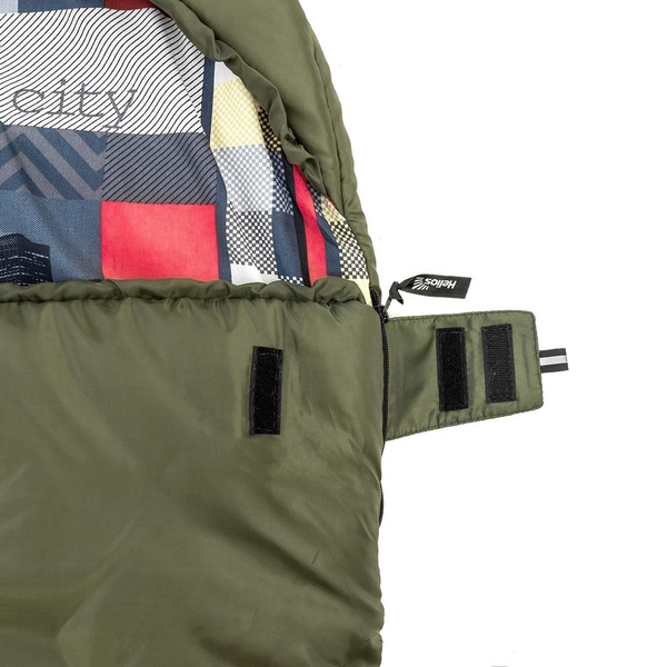 Спальный мешок Helios Olympus Wide Plus 300 зеленый/город