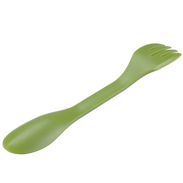 Контейнер силиконовый Tramp (с ловилкой) оливковый, 400 мл