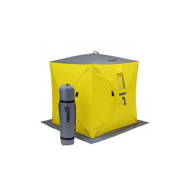 Палатка для зимней рыбалки Helios Куб 1.8x1.8м Желтый/Серый