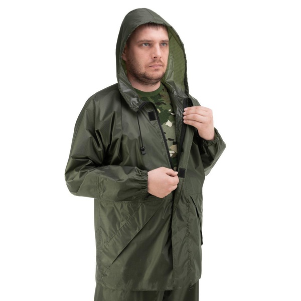 Костюм ветровлагозащитный Helios Походный PU 5000 зеленый
