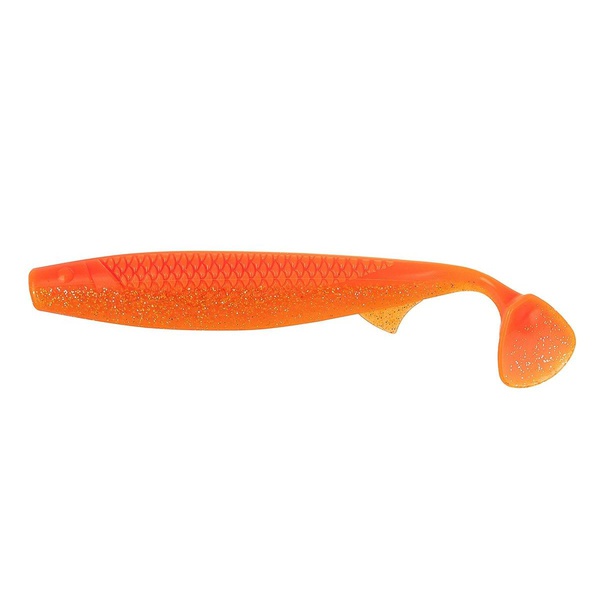 Виброхвост Helios Pike King (16 см, 3шт/уп.) оранжевый/блестки