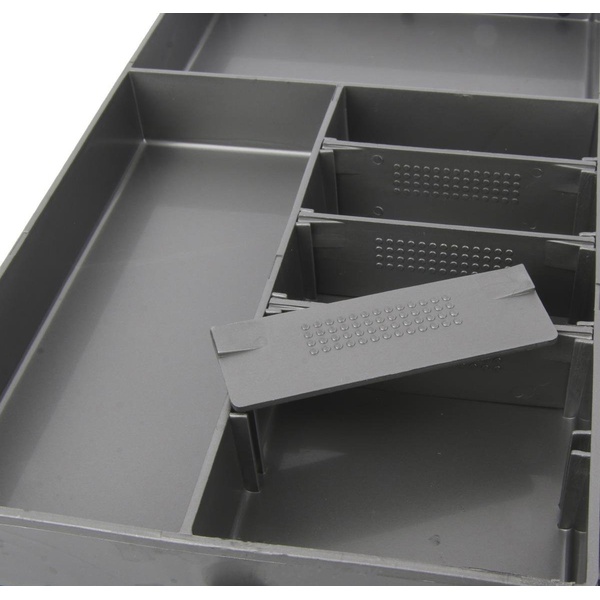 Ящик рыболова Helios двухполочный золотой/серый