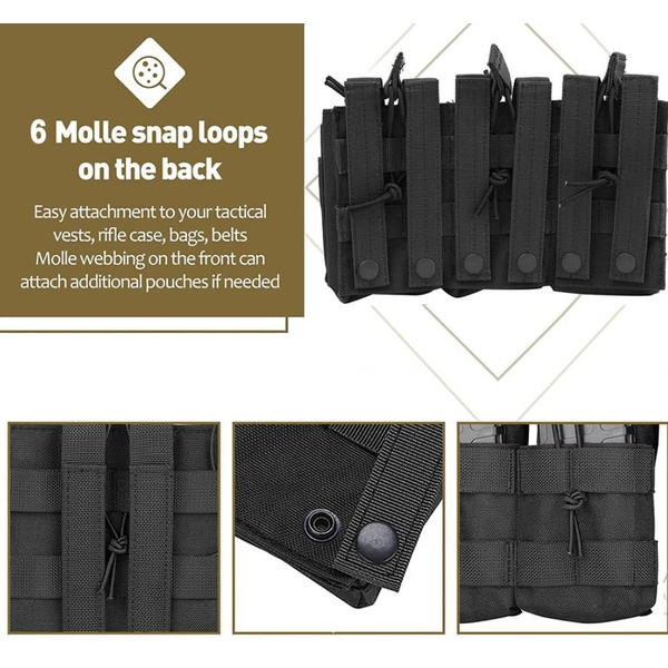 Подсумок Airsoftopt Molle тройной (открытый)