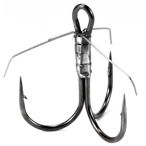 Крючок-тройник незацепляйка KOI Weedless Treble Hook (BN, 5 шт) размер 1/0