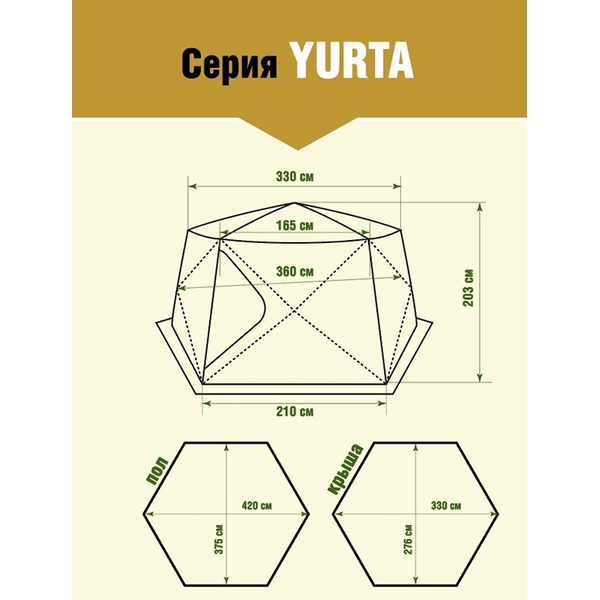 Шатер Higashi Yurta Mesh
