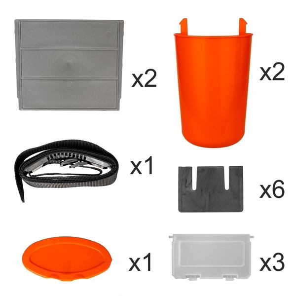 Ящик зимний Helios FishBox (двухсекционный, 10л) оранжевый