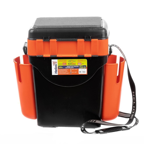 Ящик зимний Helios FishBox (двухсекционный, 10л) оранжевый