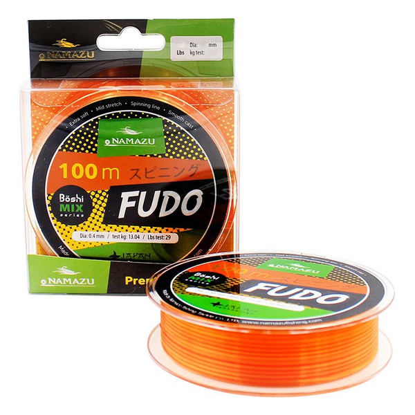 Леска Namazu Fudo (оранжево-желтая, 100м) d-0,25 мм