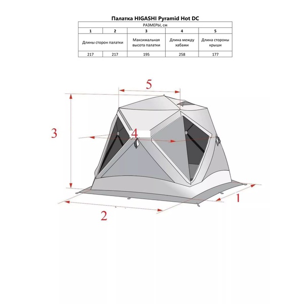 Палатка для зимней рыбалки Higashi Pyramid Hot DC 3D Camo