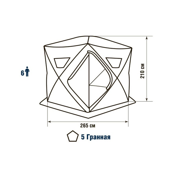 Палатка для зимней рыбалки Higashi Winter Camo Penta