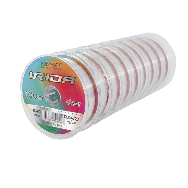 Леска Namazu Irida (прозрачная,100м) (10 шт/уп) d-0,40 мм