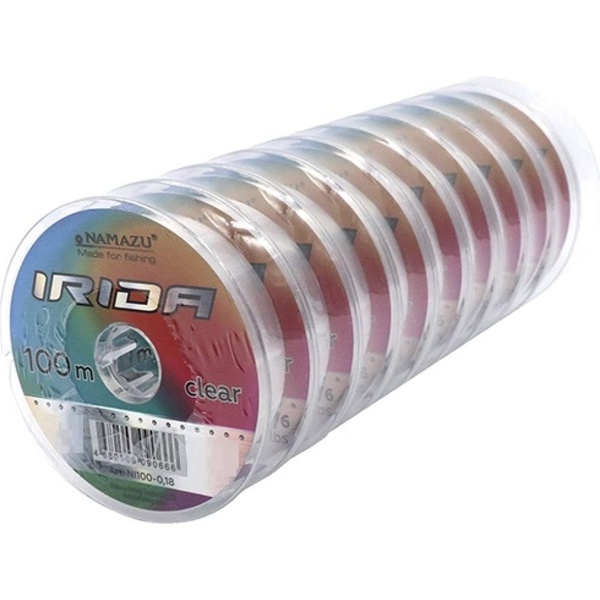Леска Namazu Irida (прозрачная,100м) (10 шт/уп) d-0,50 мм