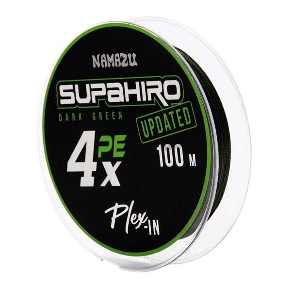 Шнур плетёный Namazu Supahiro 4Х (болотно-зеленый, 100м) d-0,18 мм