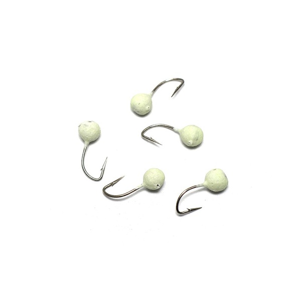 Мормышка вольфрамовая точёная Яман Дробь с отверстием Фосфор, Размер крючка 3