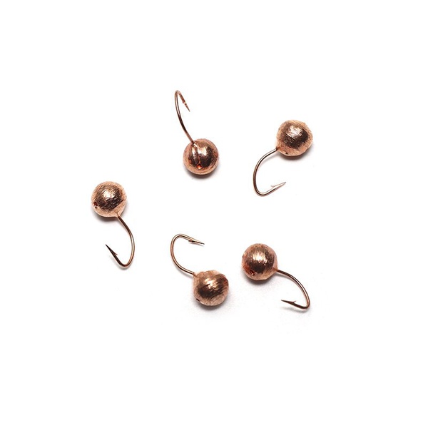 Мормышка вольфрамовая точёная Яман Дробь с отверстием Медь, Размер крючка 5