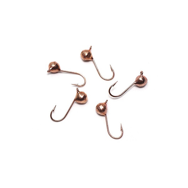 Мормышка вольфрамовая точёная Яман Дробь с ушком Медь, Размер крючка 3