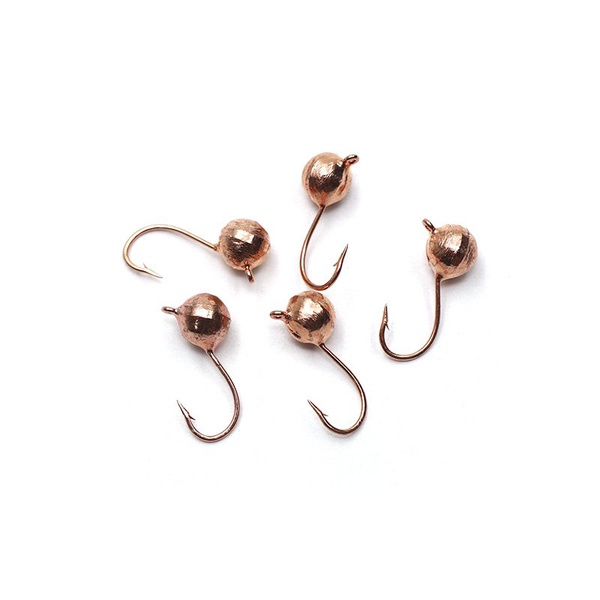 Мормышка вольфрамовая точёная Яман Дробь с ушком Медь, Размер крючка 5
