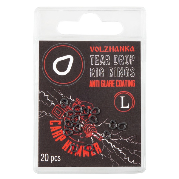 Кольцо для монтажа Волжанка Tear Drop Rig Rings (20шт/уп) L