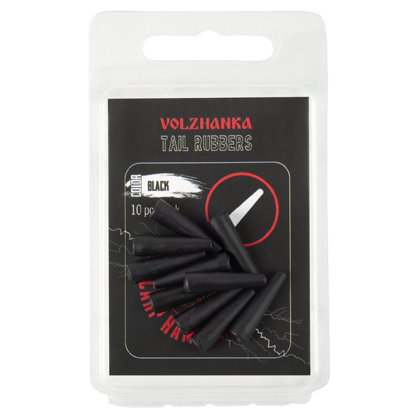 Конус Волжанка Tail Rubbers (10шт/уп) Trans Black