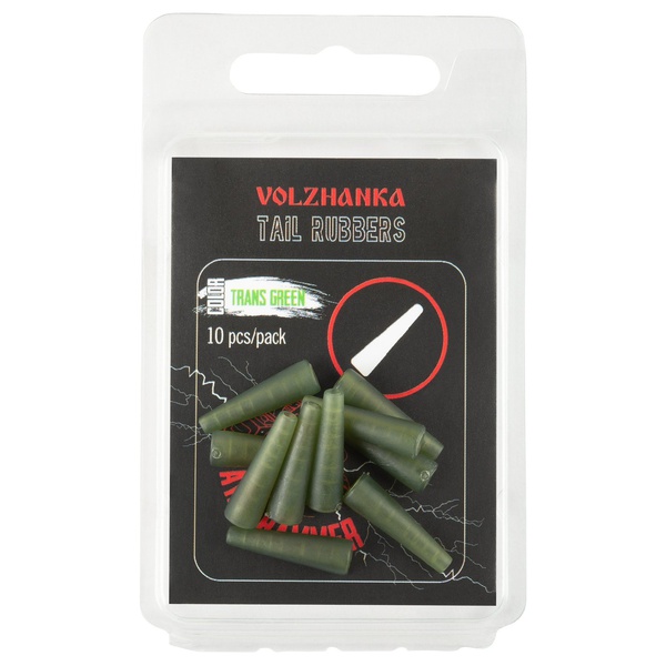 Конус Волжанка Tail Rubbers (10шт/уп) Trans Green
