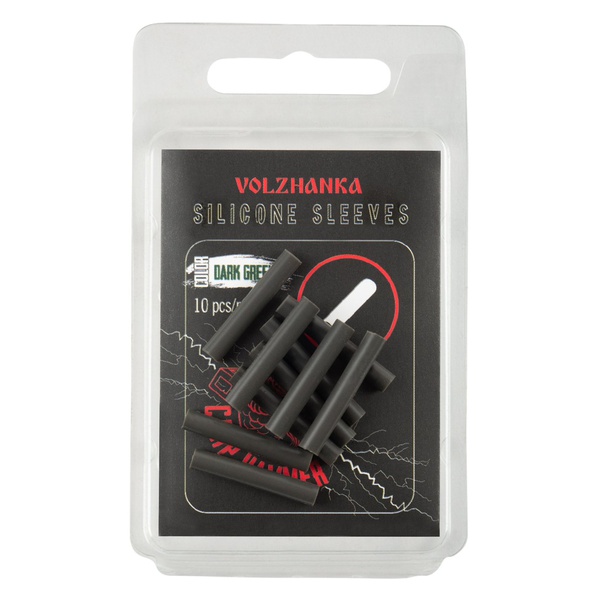 Трубочка силиконовая Волжанка Silicone Sleeves 3 мм (10шт/уп) Dark Green