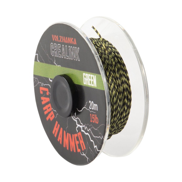 Материал поводочный Волжанка CreaLink (20м, без оплетки) Green, 15 LB