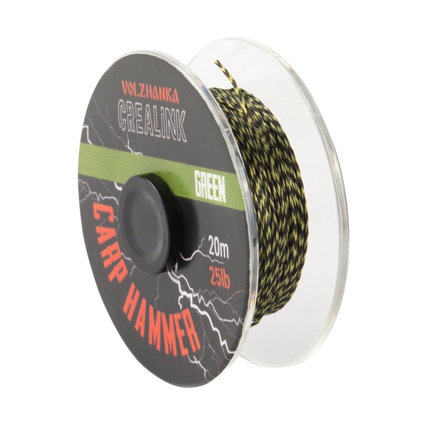 Материал поводочный Волжанка CreaLink (20м, без оплетки) Green, 25 LB