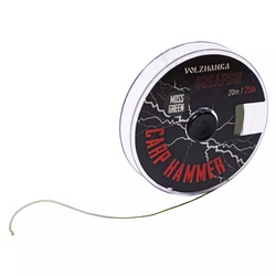 Материал поводочный Волжанка CreaFine (20м, без оплетки) Moss Green, 25 LB