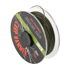 Материал поводочный Волжанка CreaLink Armo (20м, в оплетке) Green, 25 LB