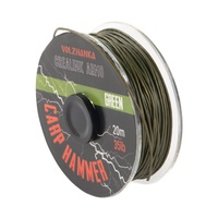 Материал поводочный Волжанка CreaLink Armo (20м, в оплетке) Green, 35 LB