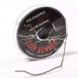 Лидкор с сердечником Волжанка Gravity (45 Lb, 10 м) Dark Brown