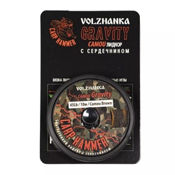 Лидкор с сердечником Волжанка Gravity Camo (45 Lb, 10 м) Camou Brown