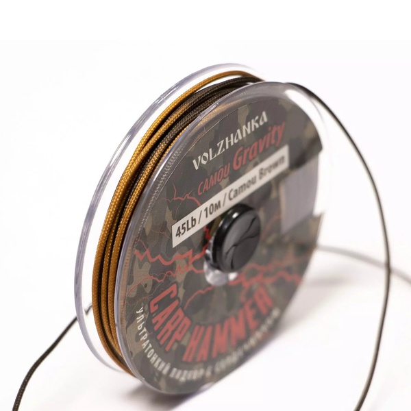 Лидкор с сердечником Волжанка Gravity Camo (45 Lb, 10 м) Camou Brown