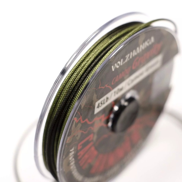 Лидкор с сердечником Волжанка Gravity Camo (45 Lb, 10 м) Camou Green