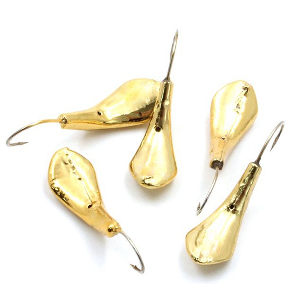 Мормышка свинцовая Яман Комар с отверстием Gold plated, d - 6мм