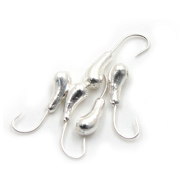 Мормышка свинцовая Яман Уралка с отверстием Silver plated, d - 5мм