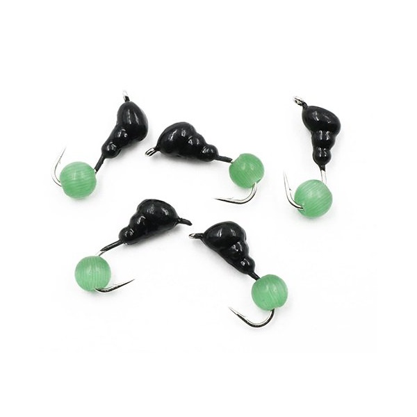 Мормышка безнасадочная Яман Муравей с ушком Чёрный, Кошачий глаз