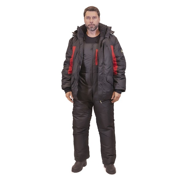 Костюм поплавок OneRus Фишер -45°С (Таслан) Чёрный/Красный