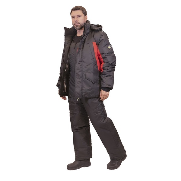 Костюм поплавок OneRus Фишер -45°С (Таслан) Чёрный/Красный