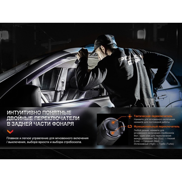 Фонарь тактический Fenix PD35R EDC/Tactical, 1700 Lm