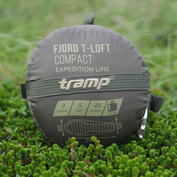 Спальный мешок Tramp Fjord T-Loft Compact оливковый