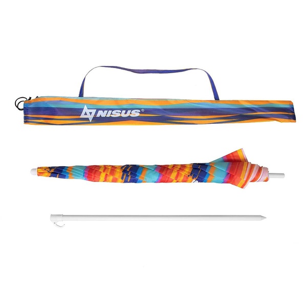 Зонт пляжный Nisus NA-200N-SO (d 2 м, с наклоном) цветные полосы