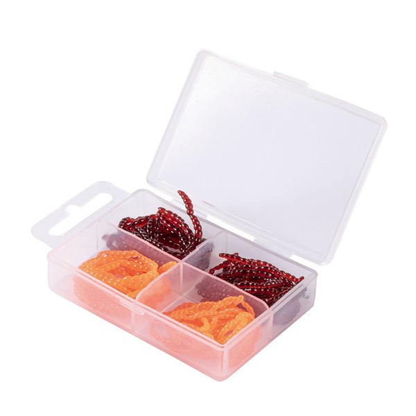 Насадки искусственные съедобные Lucky John Pro Series Extra Blood Worm X/XL мотыль 160/240 шт