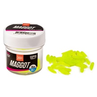 Насадки искусственные съедобные Lucky John Pro Series Maggot Green, опарыш 12мм 30шт