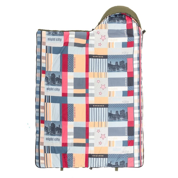 Спальный мешок Helios Olympus (210x70 см) зеленый/город, 200 гр/м²