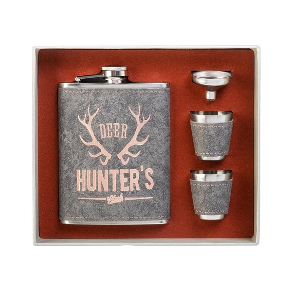 Набор Helios Клуб охотников BR-8H (фляжка 240 мл + 2 стопки + воронка)