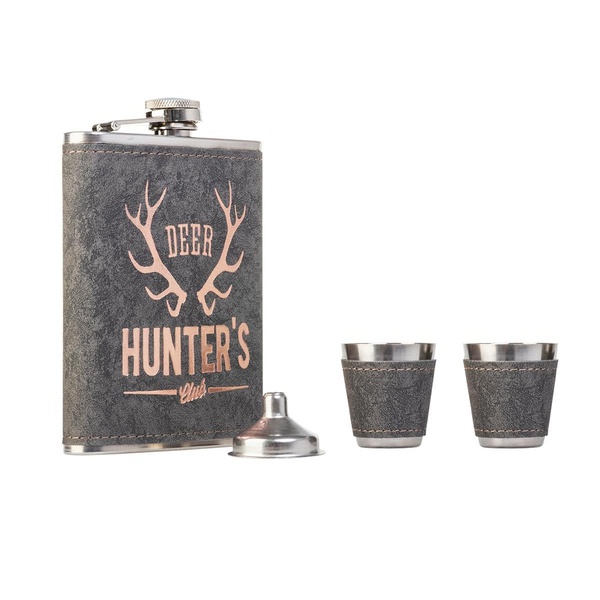 Набор Helios Клуб охотников BR-8H (фляжка 240 мл + 2 стопки + воронка)