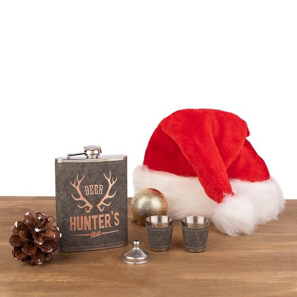 Набор Helios Клуб охотников BR-8H (фляжка 240 мл + 2 стопки + воронка)