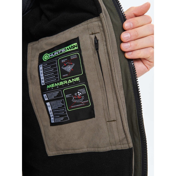 Костюм зимний Huntsman Горка-Люкс Хаки, тк. Исландия